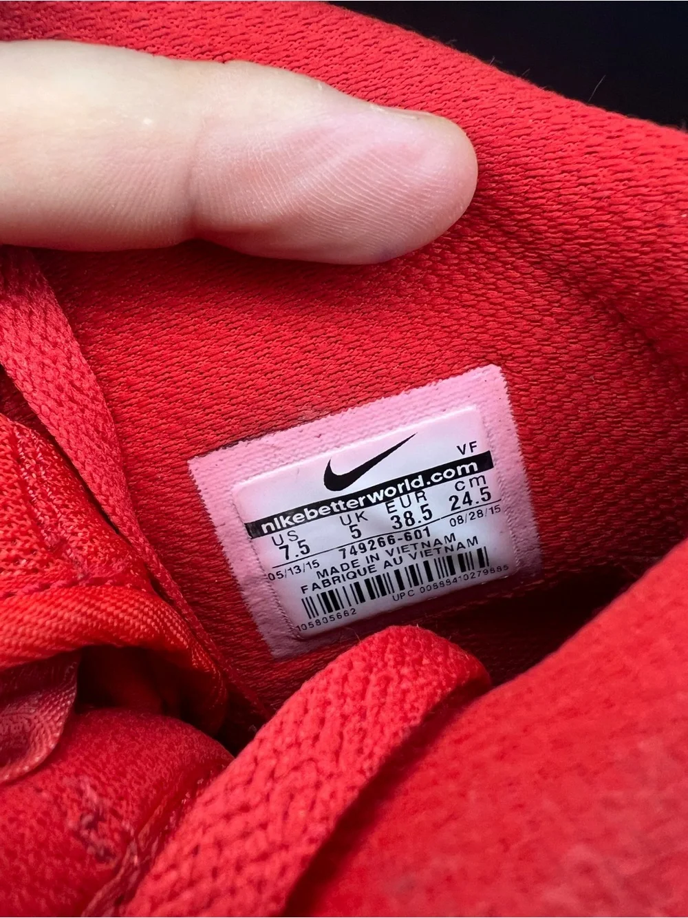 Nike Air Force One High Suede University Red Sneakers